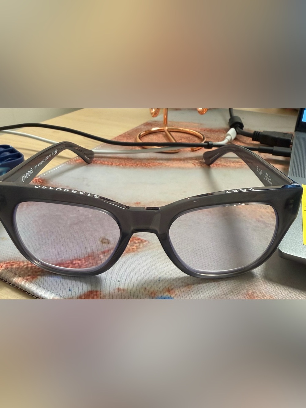 Caddis Women's Gray Clear Frame Fashion Glasses